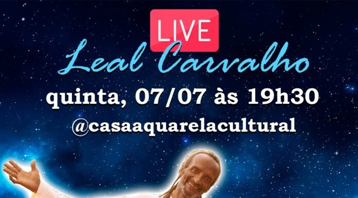 Músico e compositor Leal Carvalho fará “Live” na próxima quinta-feira através da Casa Aquarela Cultural.