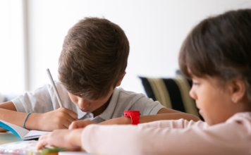 Classe escolar em risco